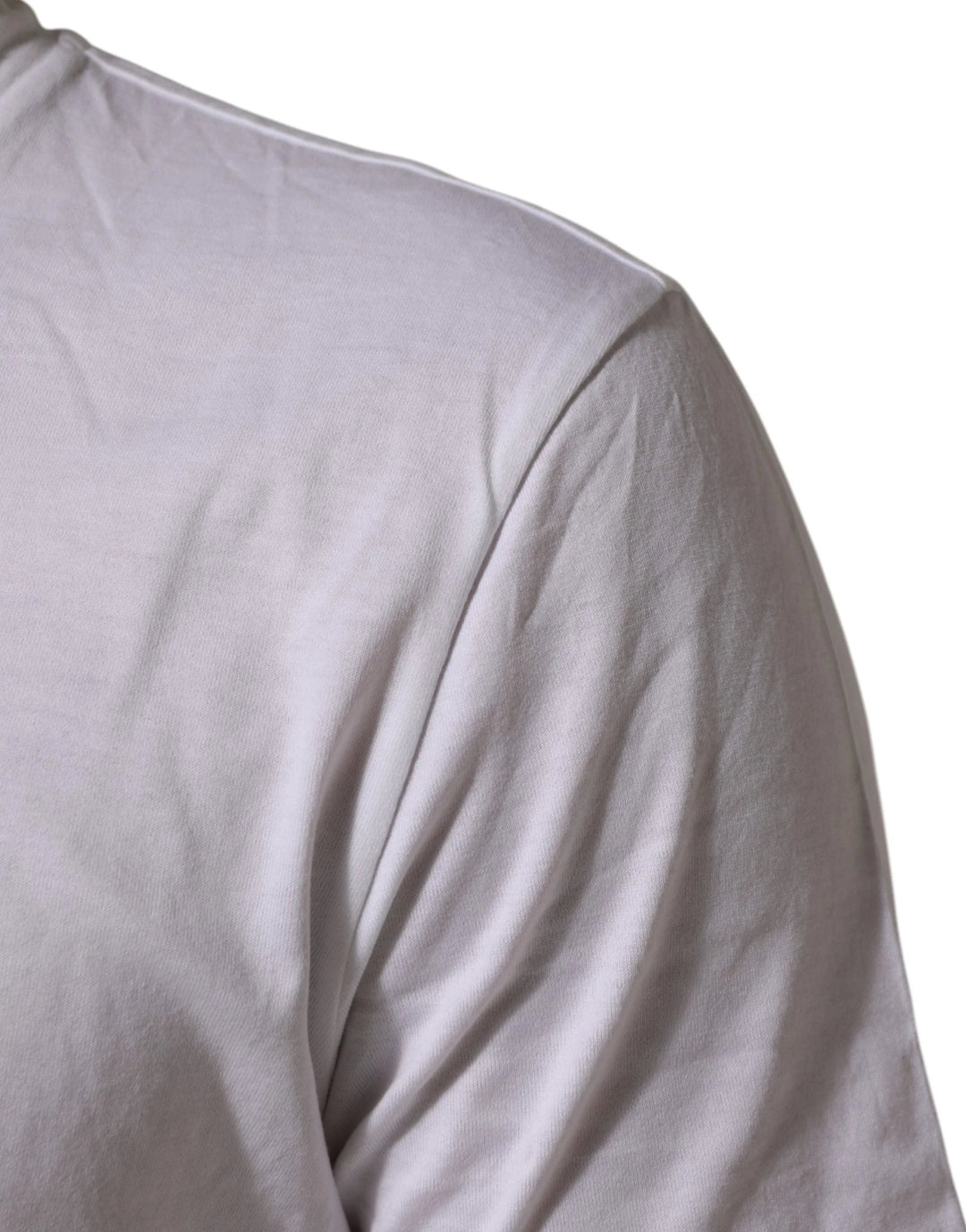 Dolce & Gabbana White Cotton DG Love Patch Crew Neck T-shirt