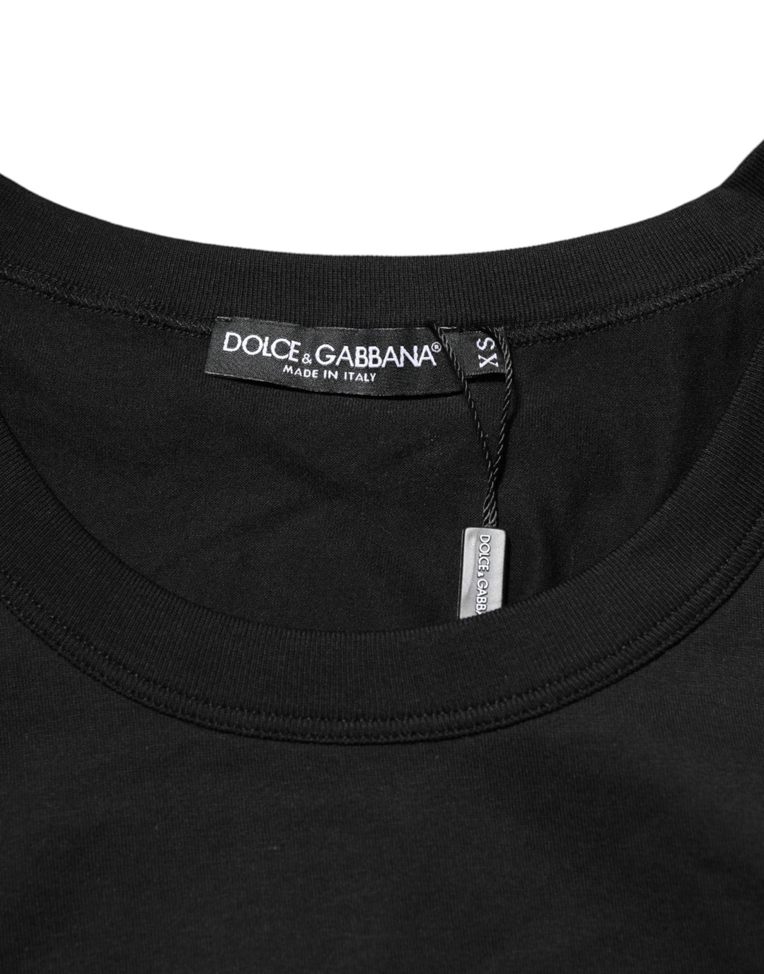 Dolce &amp; Gabbana Black Cotton Sleeveless Men Tank Top T-shirt
