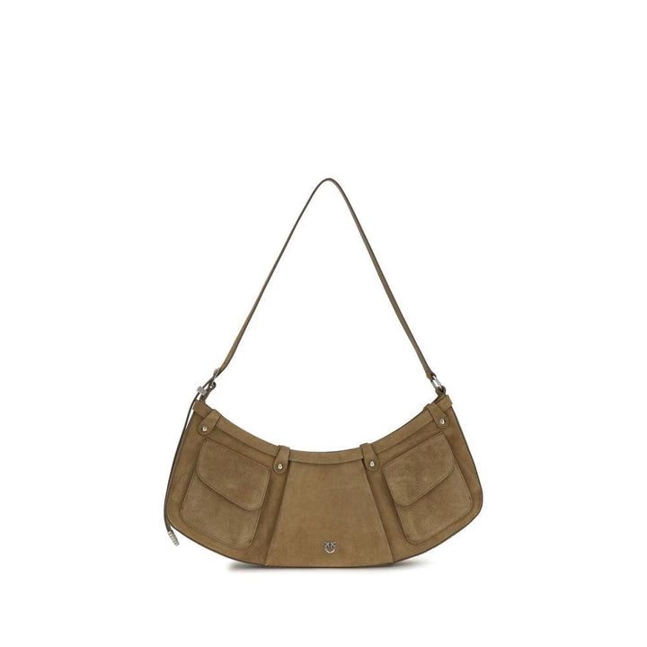 PINKO Beige Calf Leather Bos Taurus Shoulder Bag