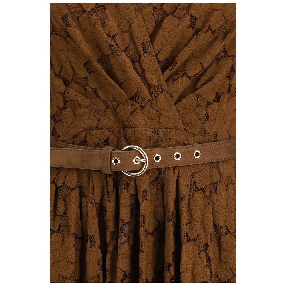 Max Mara Brown Polyamide Casual Dress