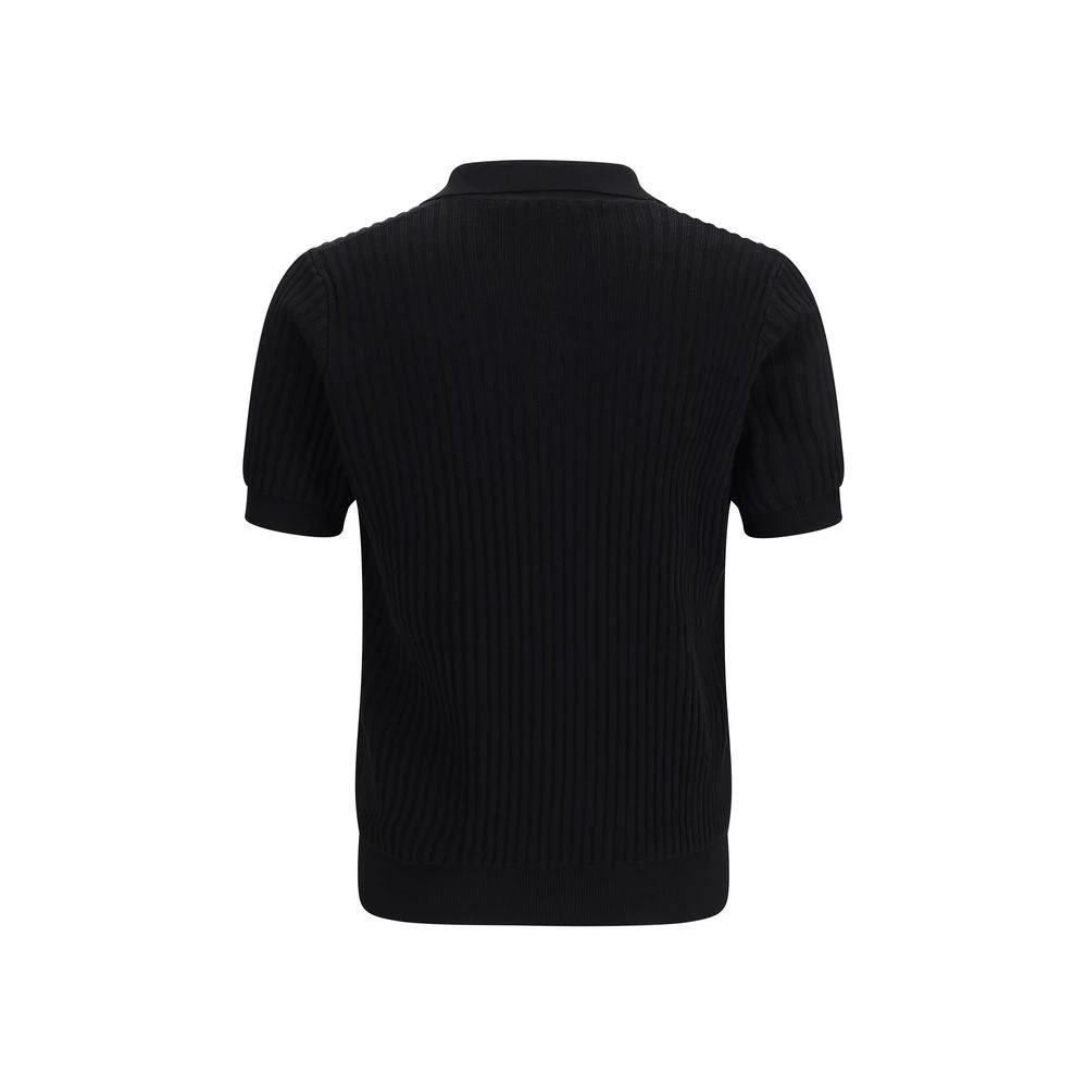 Roberto Collina Black Cotton Polo Shirt