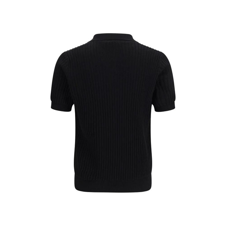 Roberto Collina Black Cotton Polo Shirt
