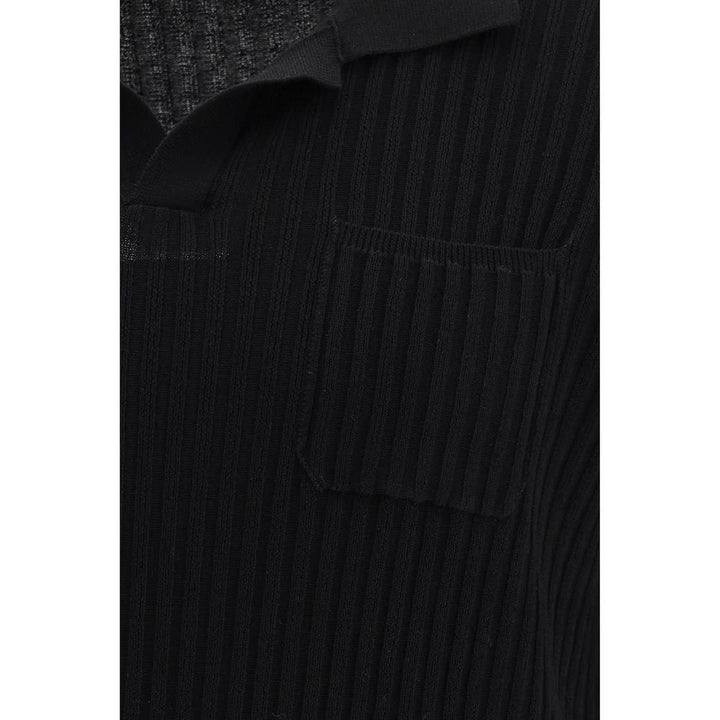 Roberto Collina Black Cotton Polo Shirt