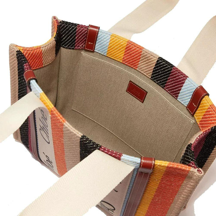 Chloé Beige Linen Tote Bag