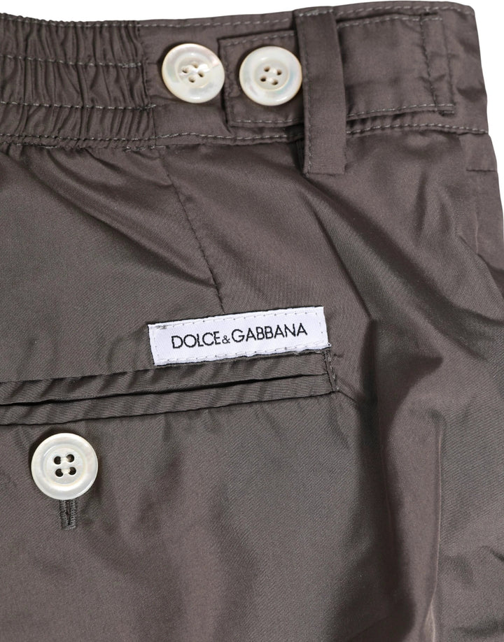 Dolce & Gabbana Brown Nylon Stretch Men Swim Shorts Swimwear