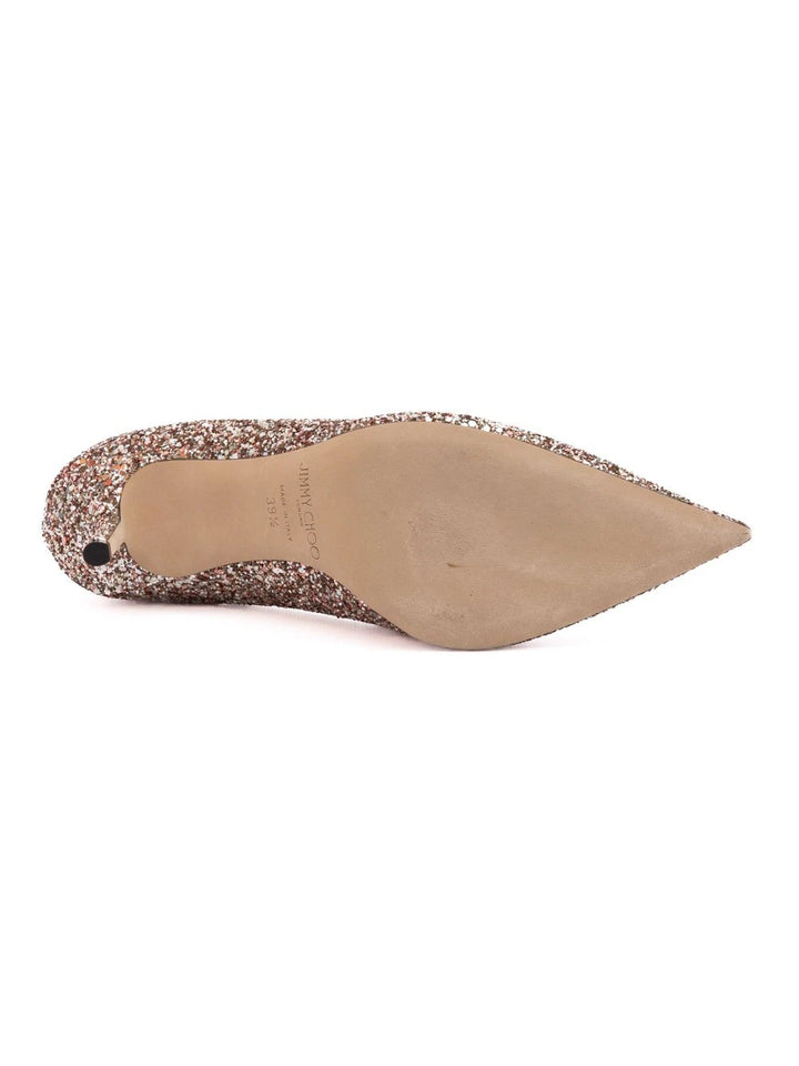 Jimmy Choo Rose Coarse Glitter Love 85 Pumps
