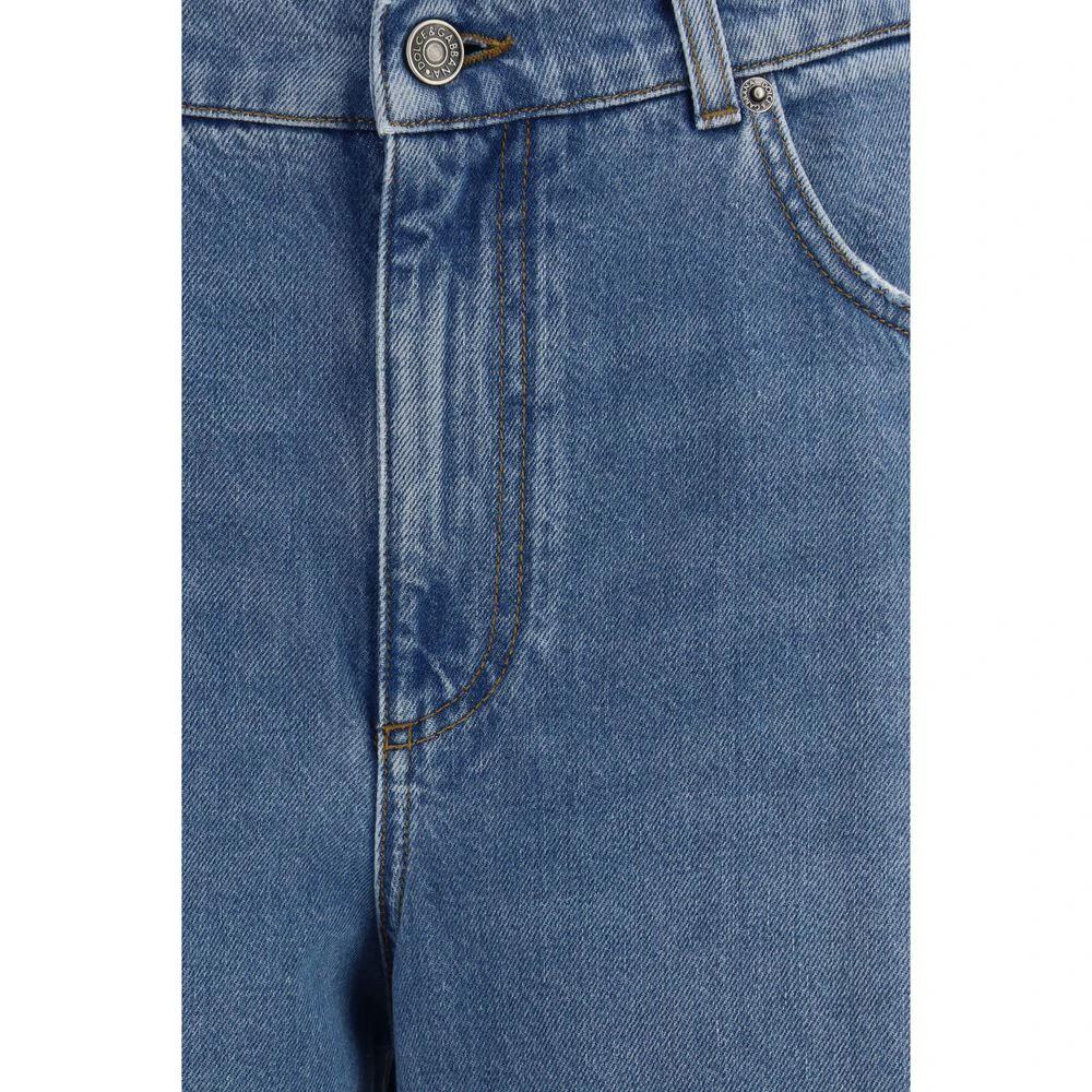 Dolce & Gabbana Blue Cotton Relaxed Fit Jeans