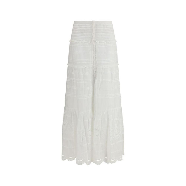 Marant Etoile White Viscose Long Skirt