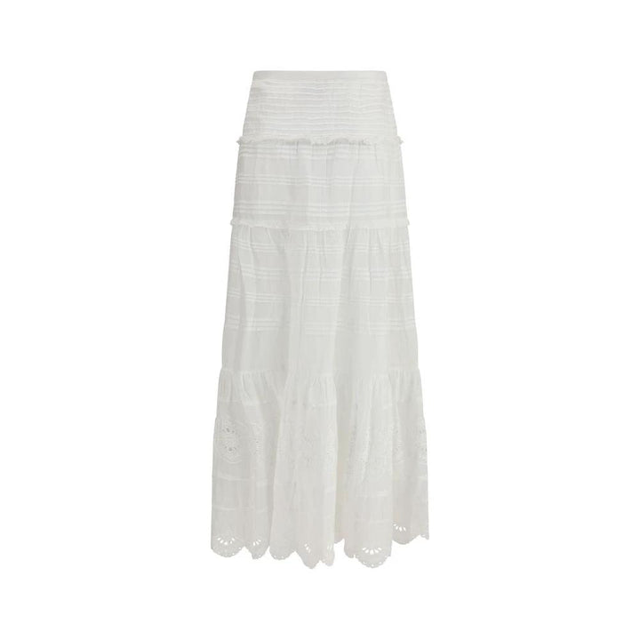 Marant Etoile White Viscose Long Skirt