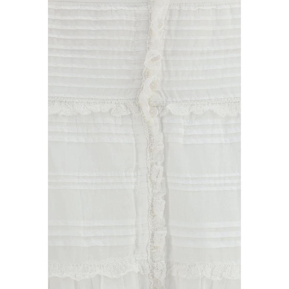 Marant Etoile White Viscose Long Skirt