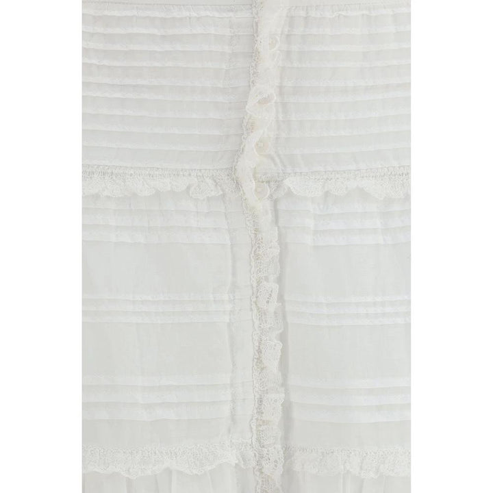 Marant Etoile White Viscose Long Skirt