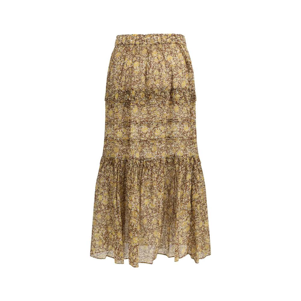 Marant Etoile Bicolor Cotton Long Skirt