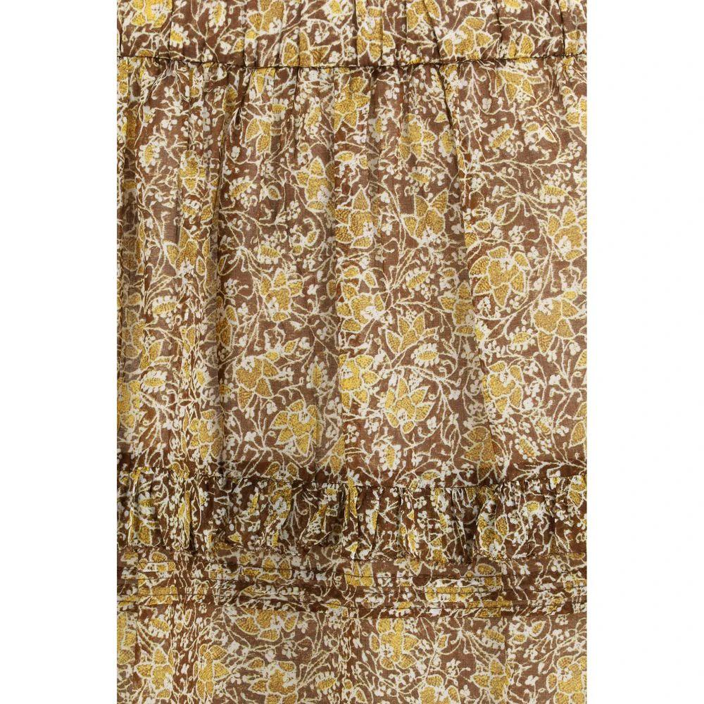 Marant Etoile Bicolor Cotton Long Skirt