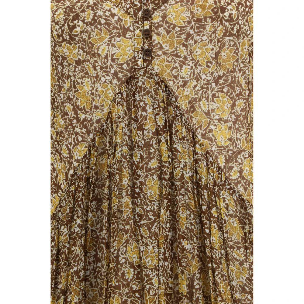 Marant Etoile Bicolor Cotton Casual Dress