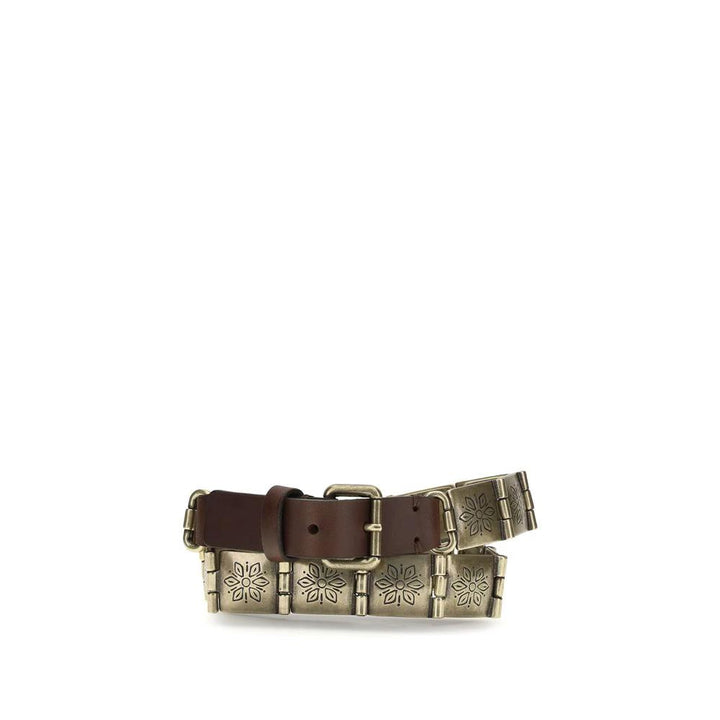 Etro Brown Calf Leather Bos Taurus Regular Belt