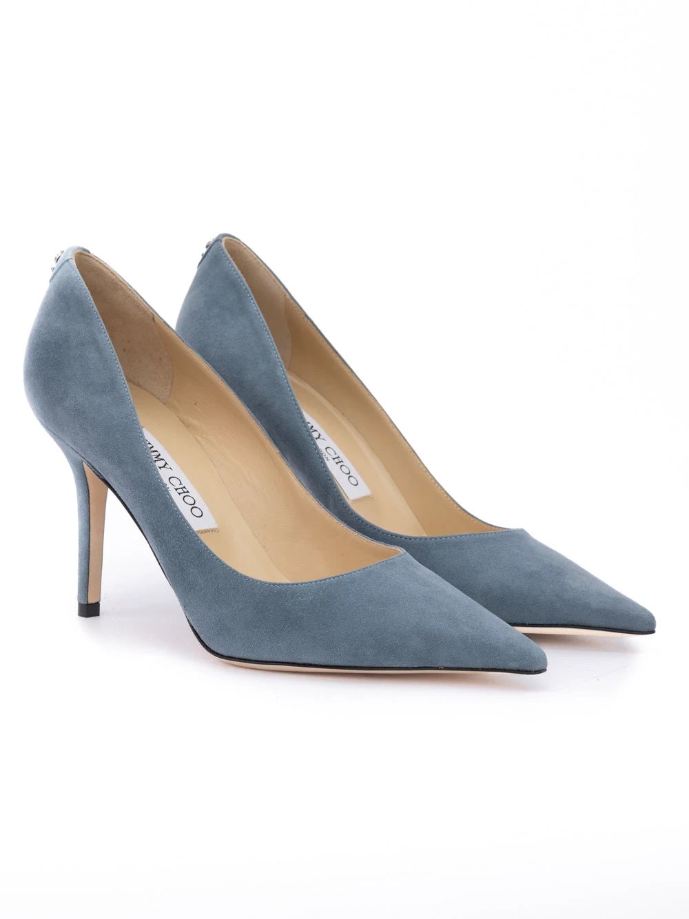 Jimmy Choo Dusk Blue Suede Agnes Pumps