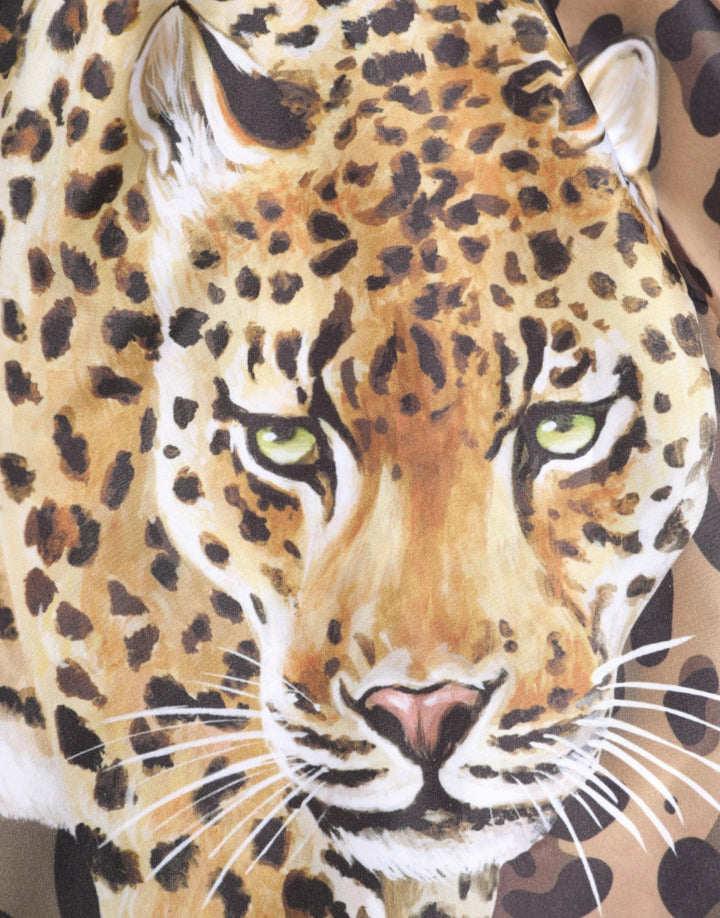 Dolce & Gabbana Multicolor Leopard Print Swim Trunks Swimwear