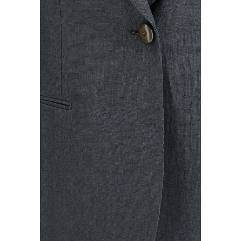 Giorgio Armani Gray Linen Jacket