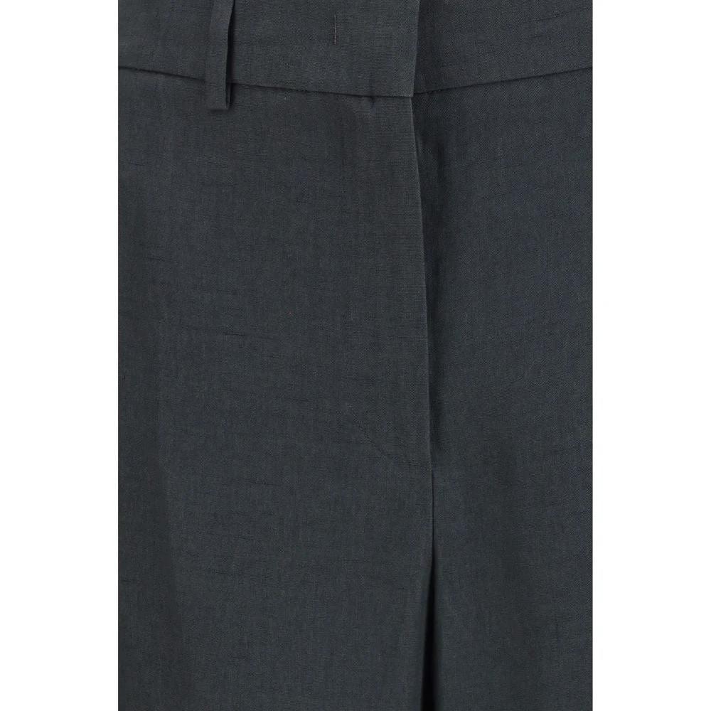 Giorgio Armani Gray Linen Casual Pants