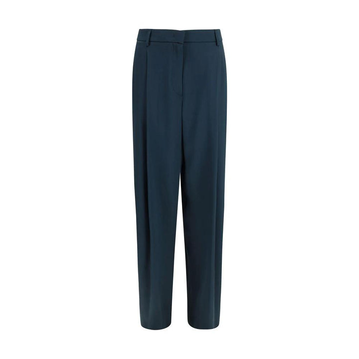 Giorgio Armani Blue Silk Casual Pants