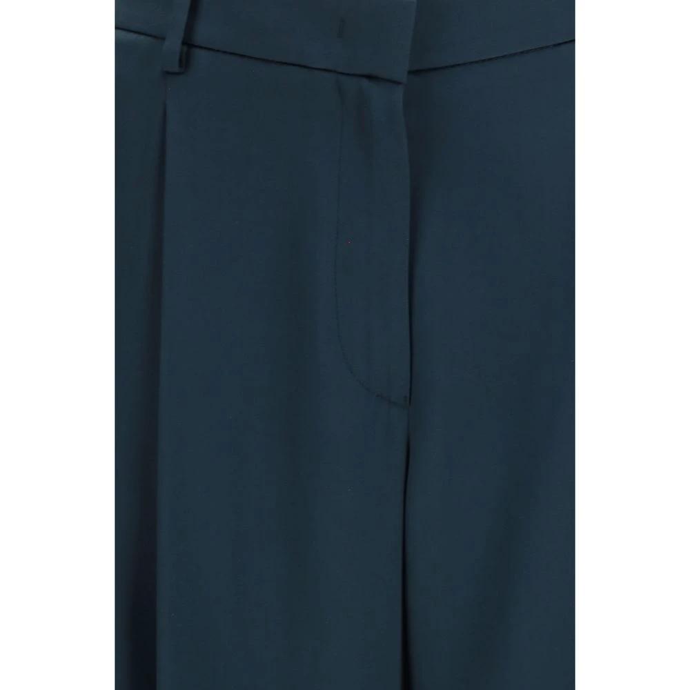 Giorgio Armani Blue Silk Casual Pants