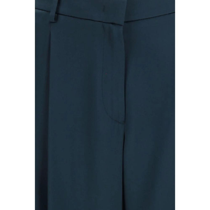 Giorgio Armani Blue Silk Casual Pants
