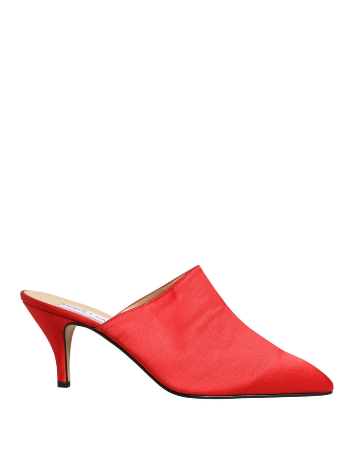 Dolce &amp; Gabbana Red Suede Heel Mule Shoes