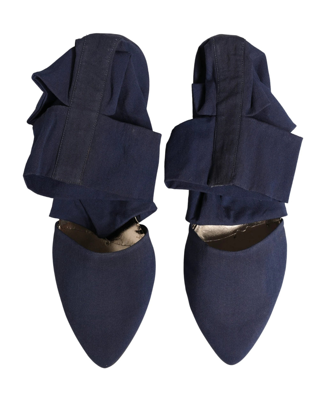Dolce & Gabbana Blue Cotton Ankle Boots Shoes