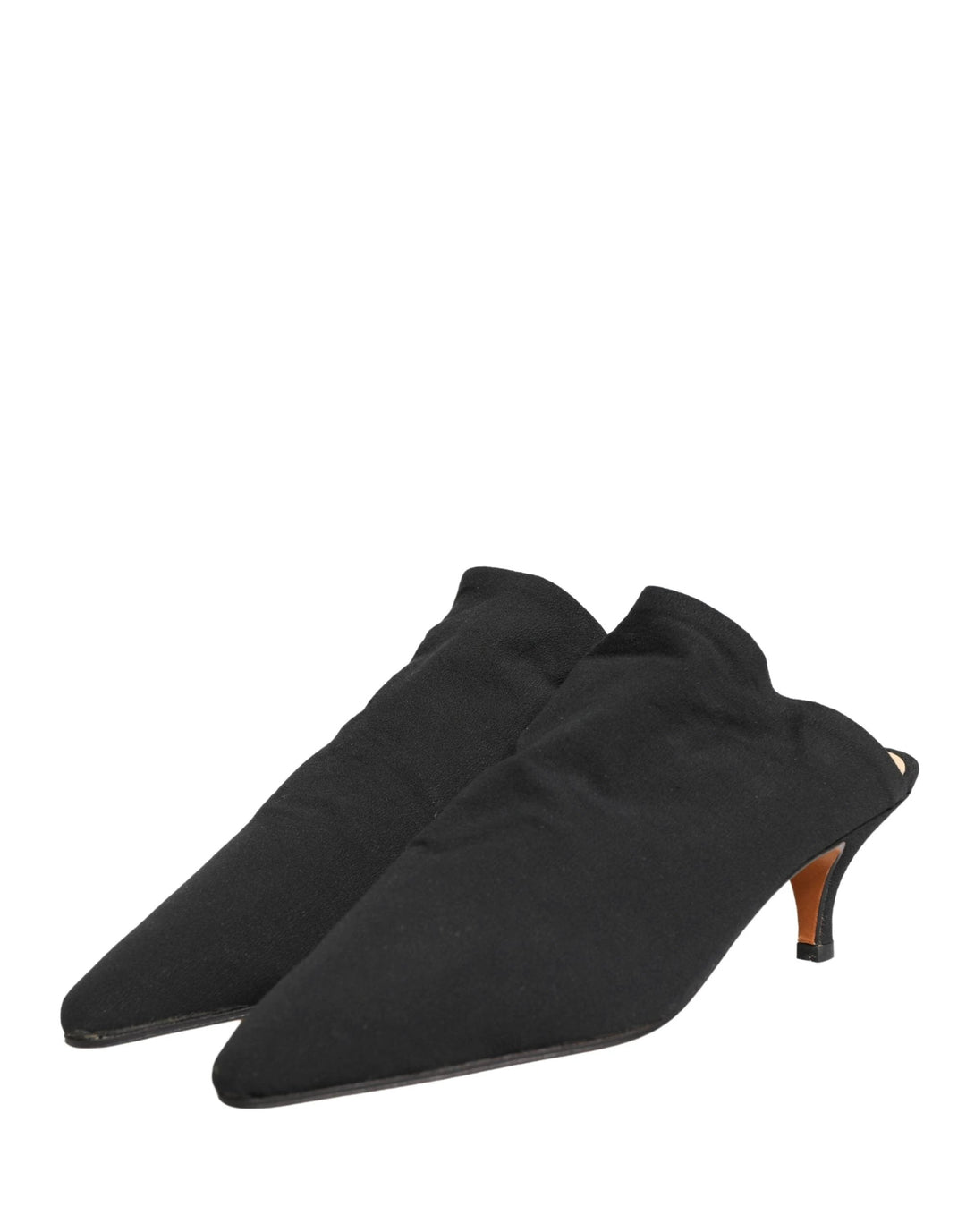 Dolce & Gabbana Black Suede Heel Mule Shoes