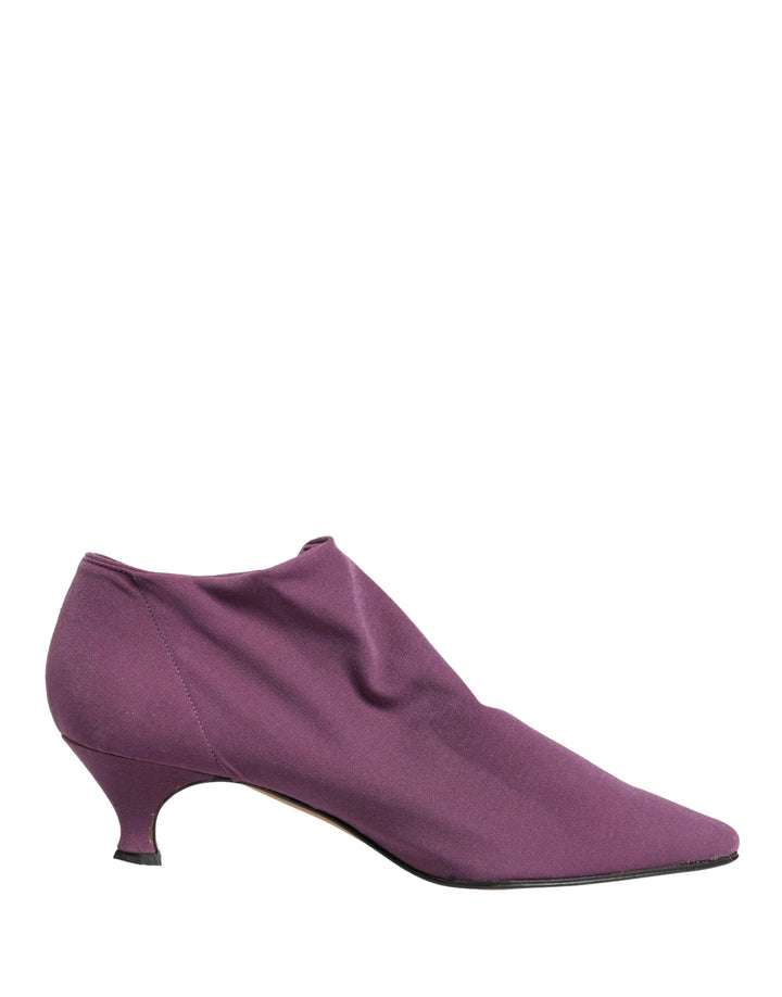 Dolce & Gabbana Shoes Purple Suede Ankle Boots Shoes