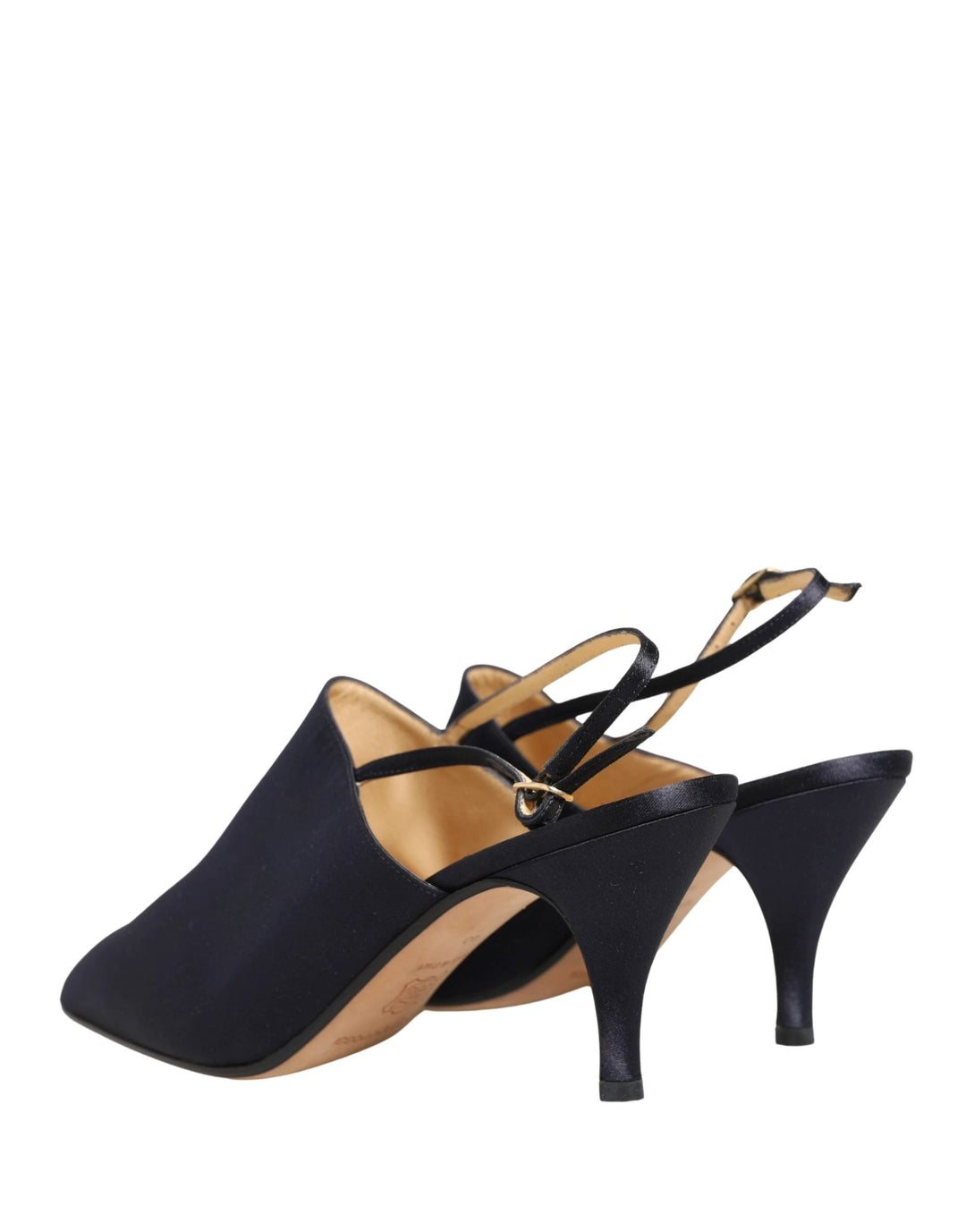 Dolce &amp; Gabbana Black Suede Heels Slingbacks Shoes