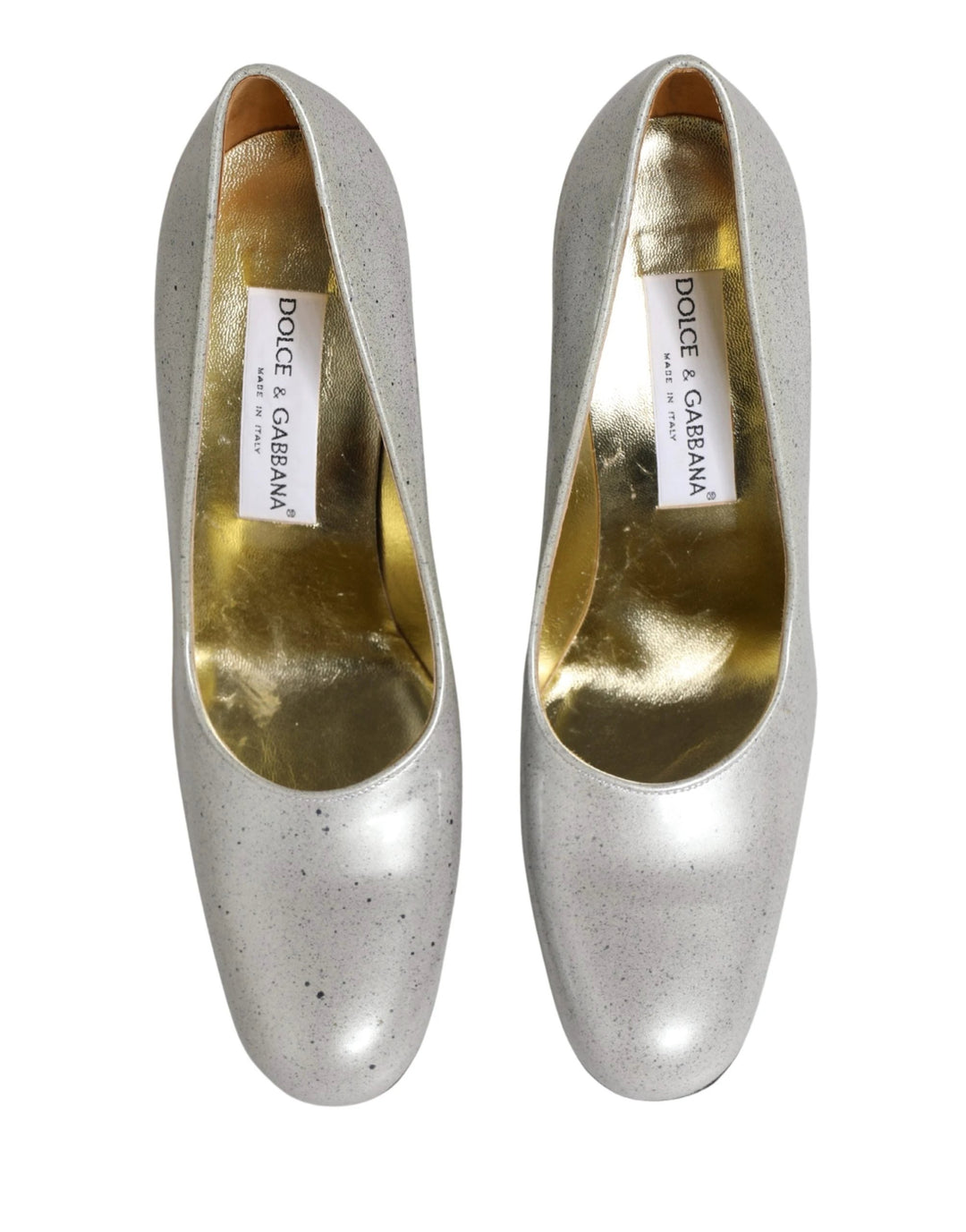 Dolce & Gabbana White Leather High Heels Women Pumps Shoes