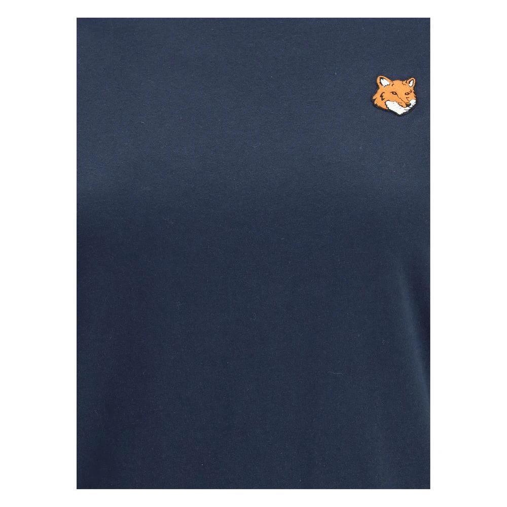 Maison Kitsuné Blue Cotton T-Shirt