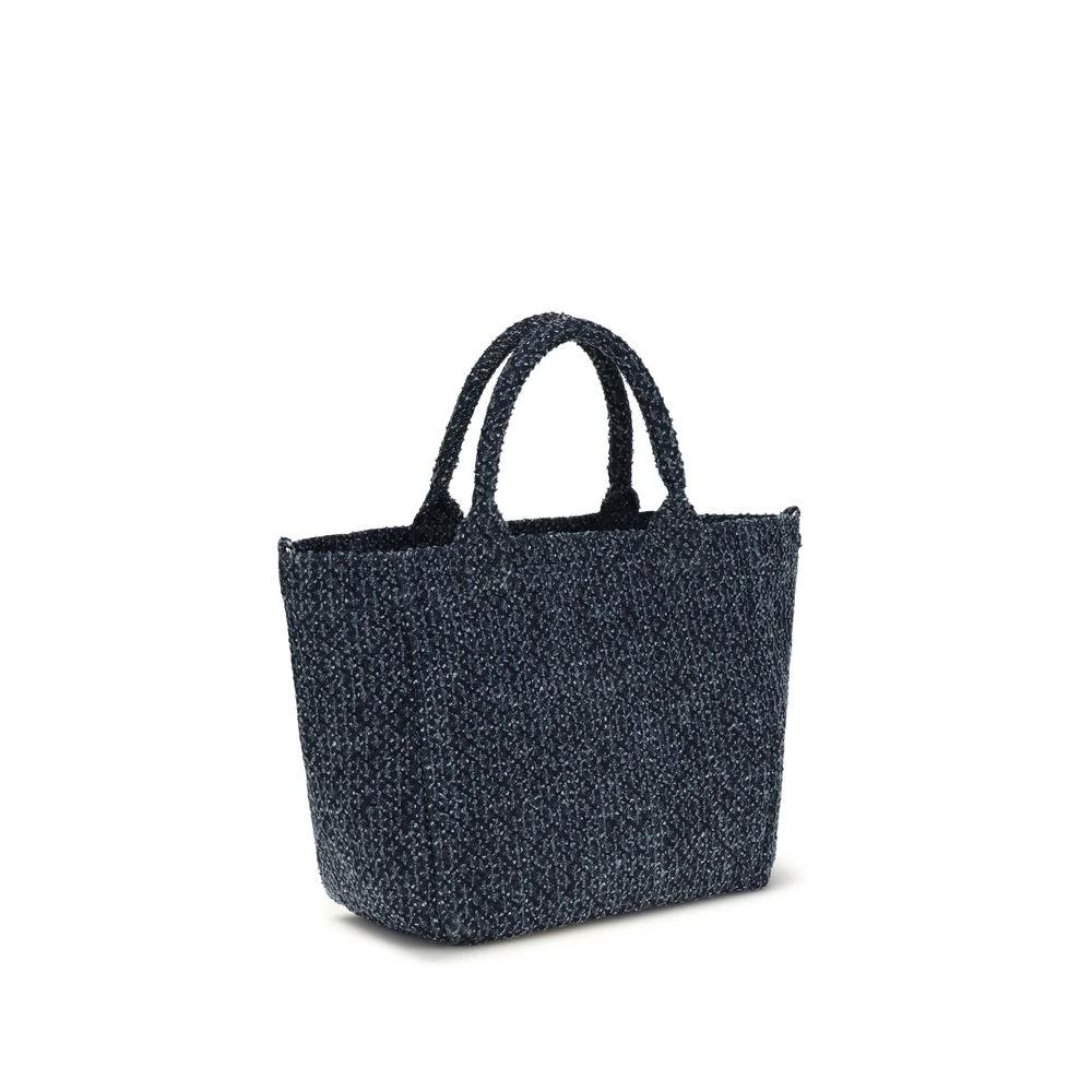 Ganni Blue Cotton Shoulder Bag