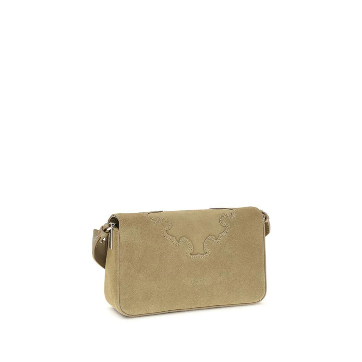 PINKO Beige Calf Leather Bos Taurus Shoulder Bag