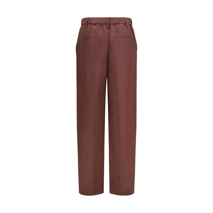 Brunello Cucinelli Brown Linen Casual Pants