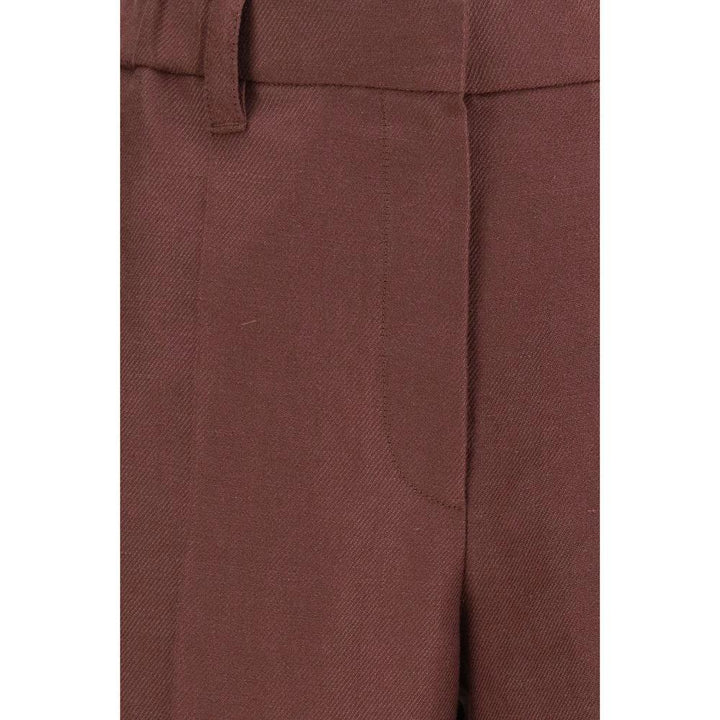 Brunello Cucinelli Brown Linen Casual Pants