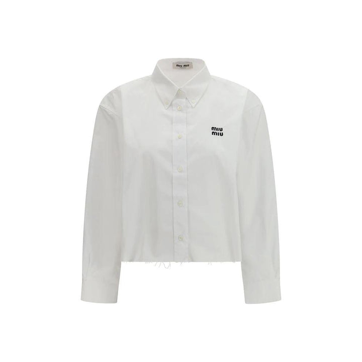 Miu Miu White Cotton Dress Shirt