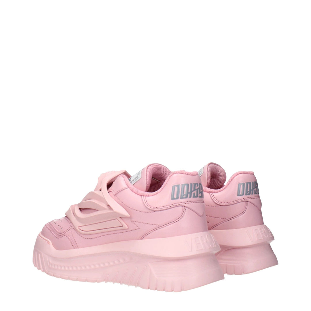 Versace Pink Leather Chunky Sneakers