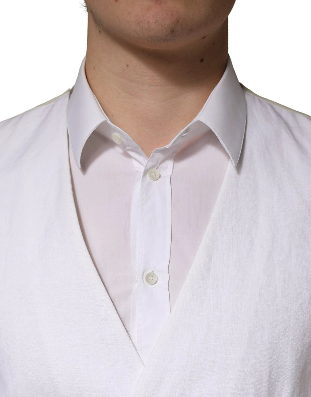 Dolce & Gabbana White SARTORIA Linen 2 Piece Men Formal Suit