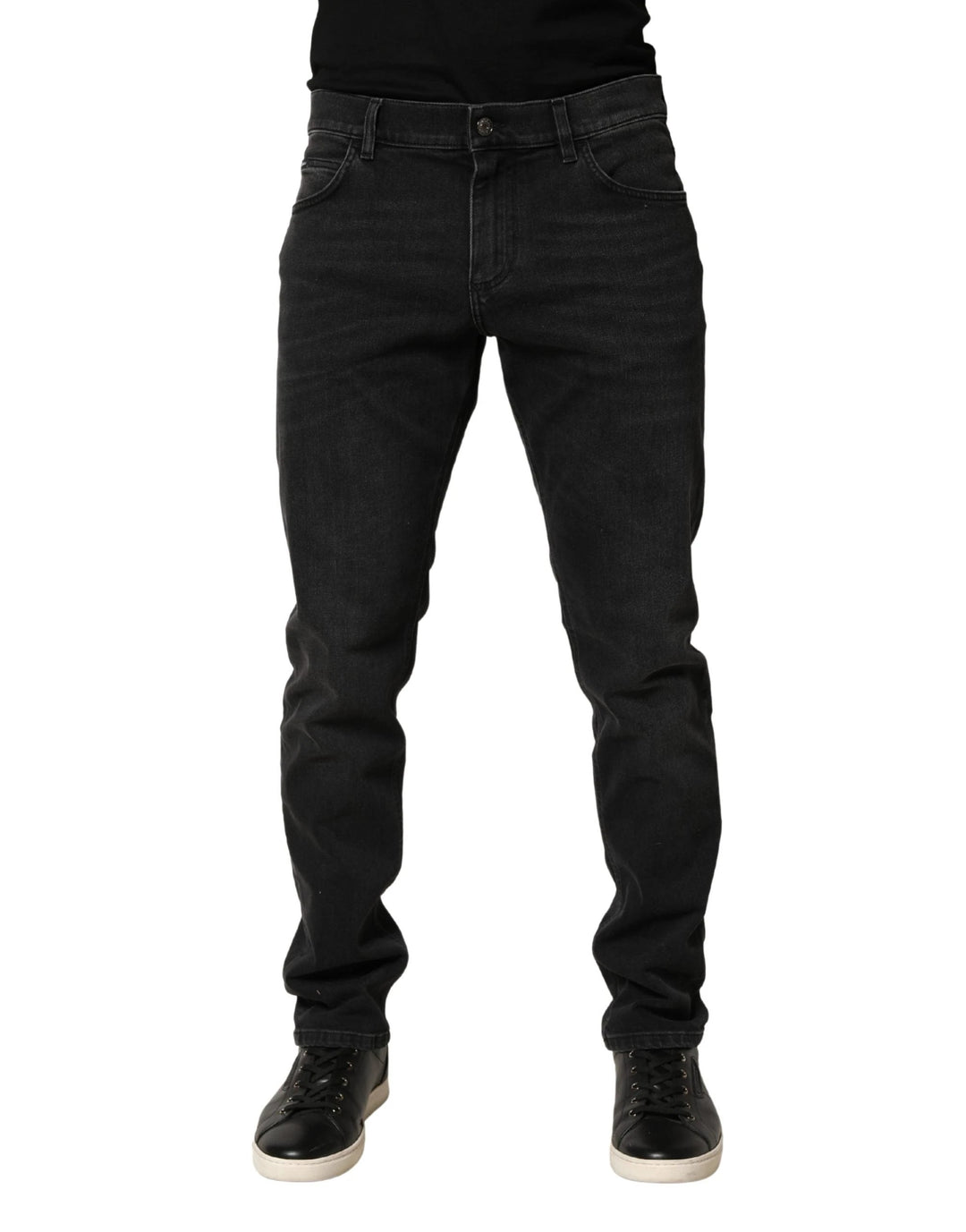 Dolce & Gabbana Black Cotton Stretch Regular SkinnyDenim Jeans