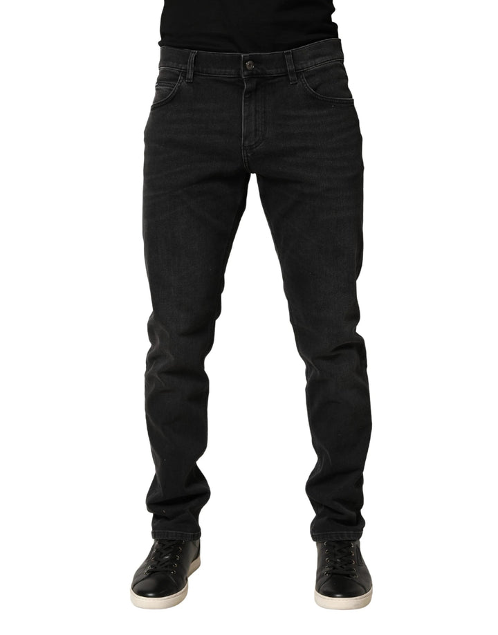 Dolce & Gabbana Black Cotton Stretch Regular SkinnyDenim Jeans
