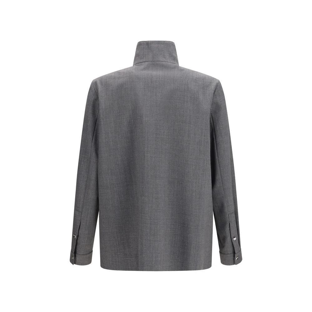 Valentino Gray Polyester Coat