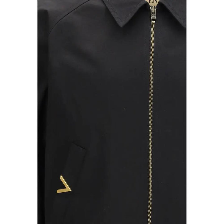 Valentino Garavani Black Cotton Bomber