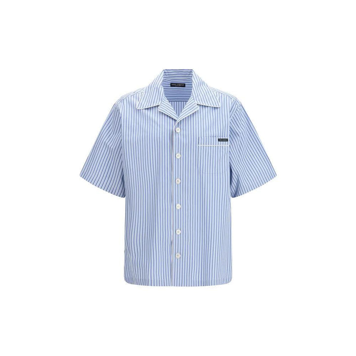 Dolce & Gabbana Blue Cotton Shortsleeve Shirt