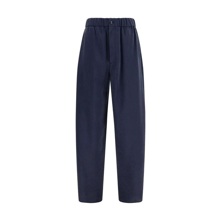 Giorgio Armani Blue Silk Casual Pants