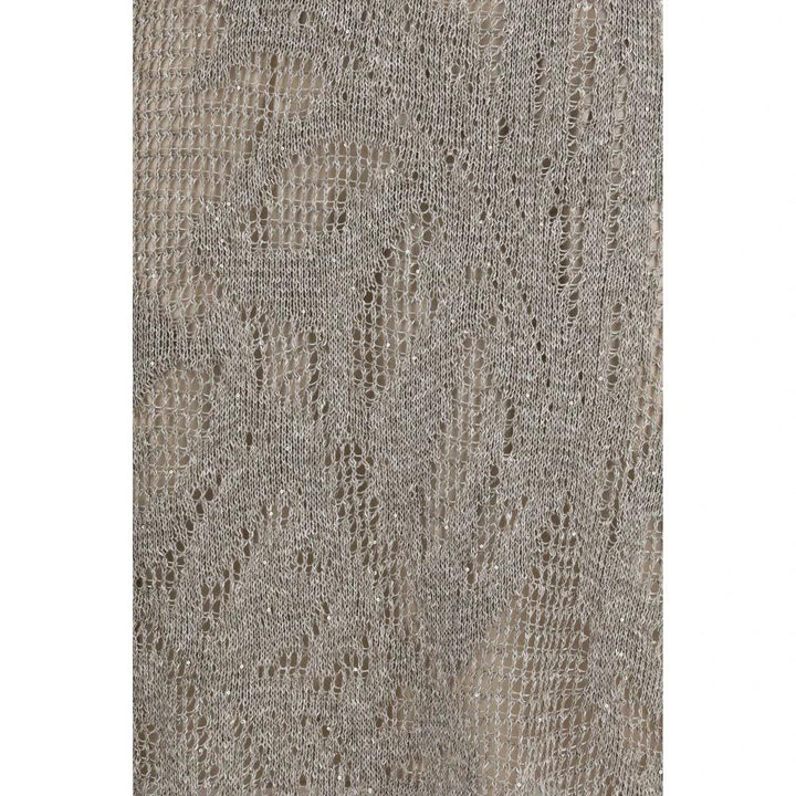 Brunello Cucinelli Gray Linen Casual Dress