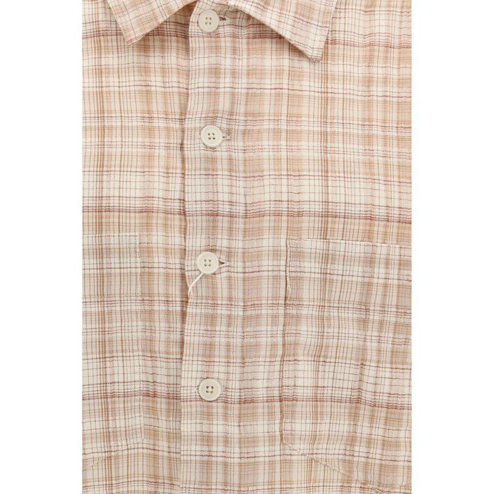 Sunflower Orange Cotton Pattern Shirt