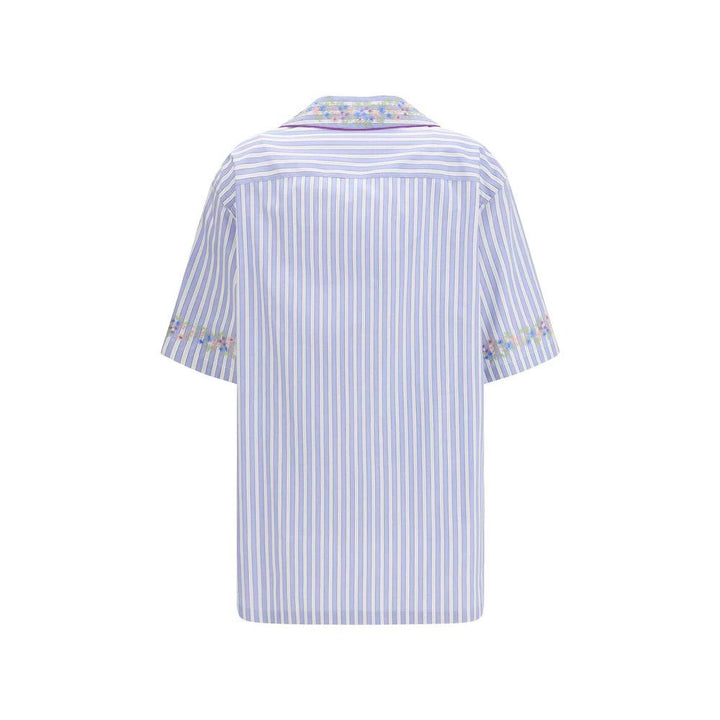 Dolce & Gabbana Blue Cotton Pattern Shirt