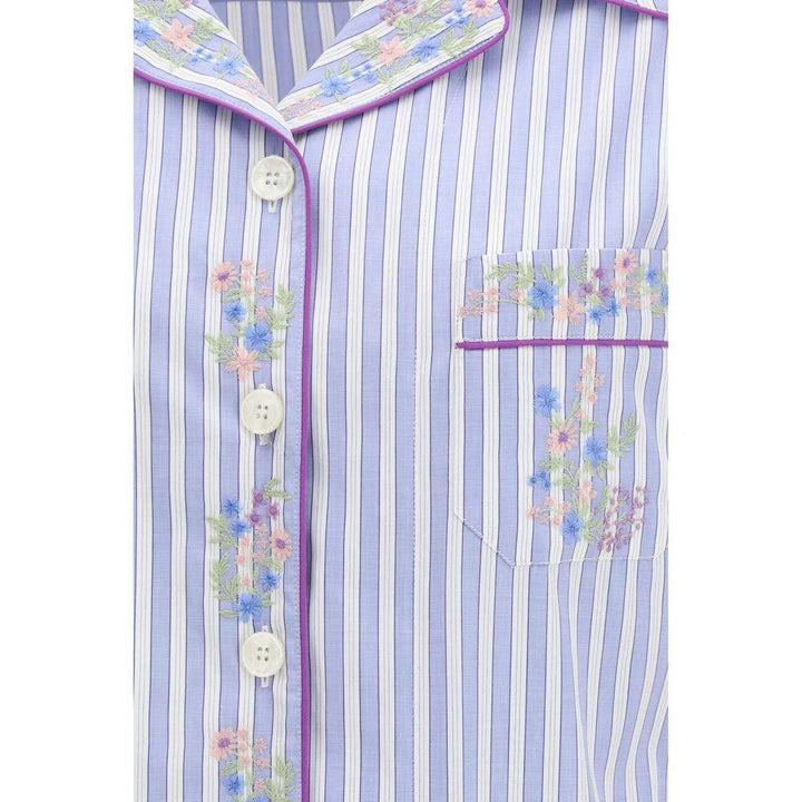 Dolce & Gabbana Blue Cotton Pattern Shirt